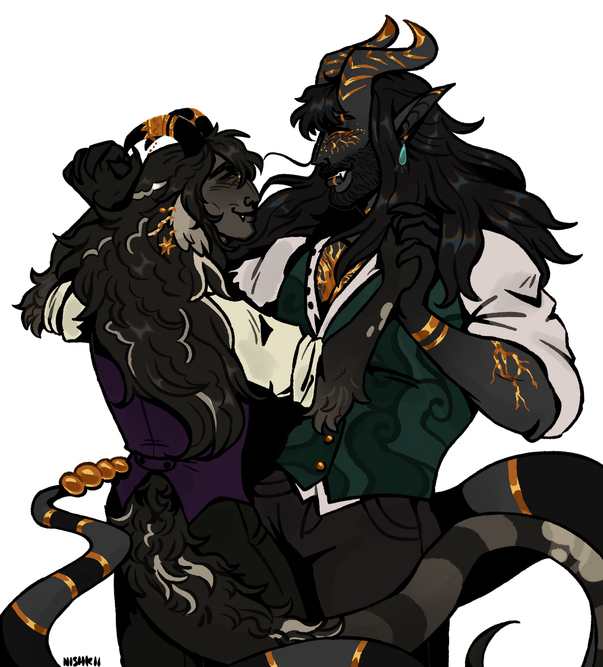 Oc on the Left belongs to me, Oc on the right belongs to Kerkeza