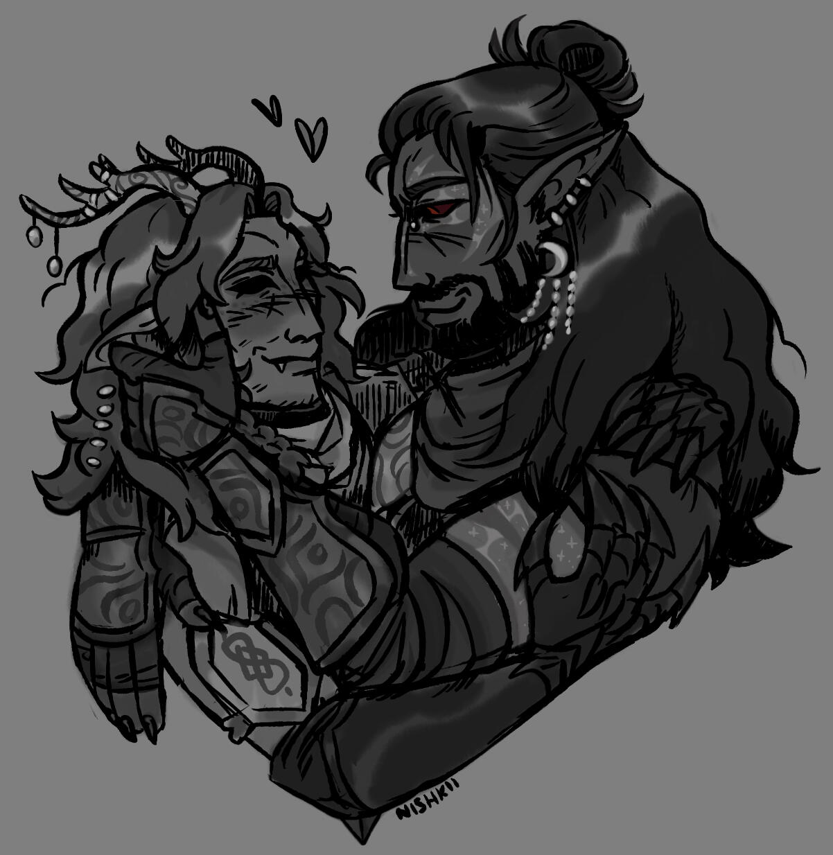 Oc on left belongs to me, Oc on right belongs to Kerkeza